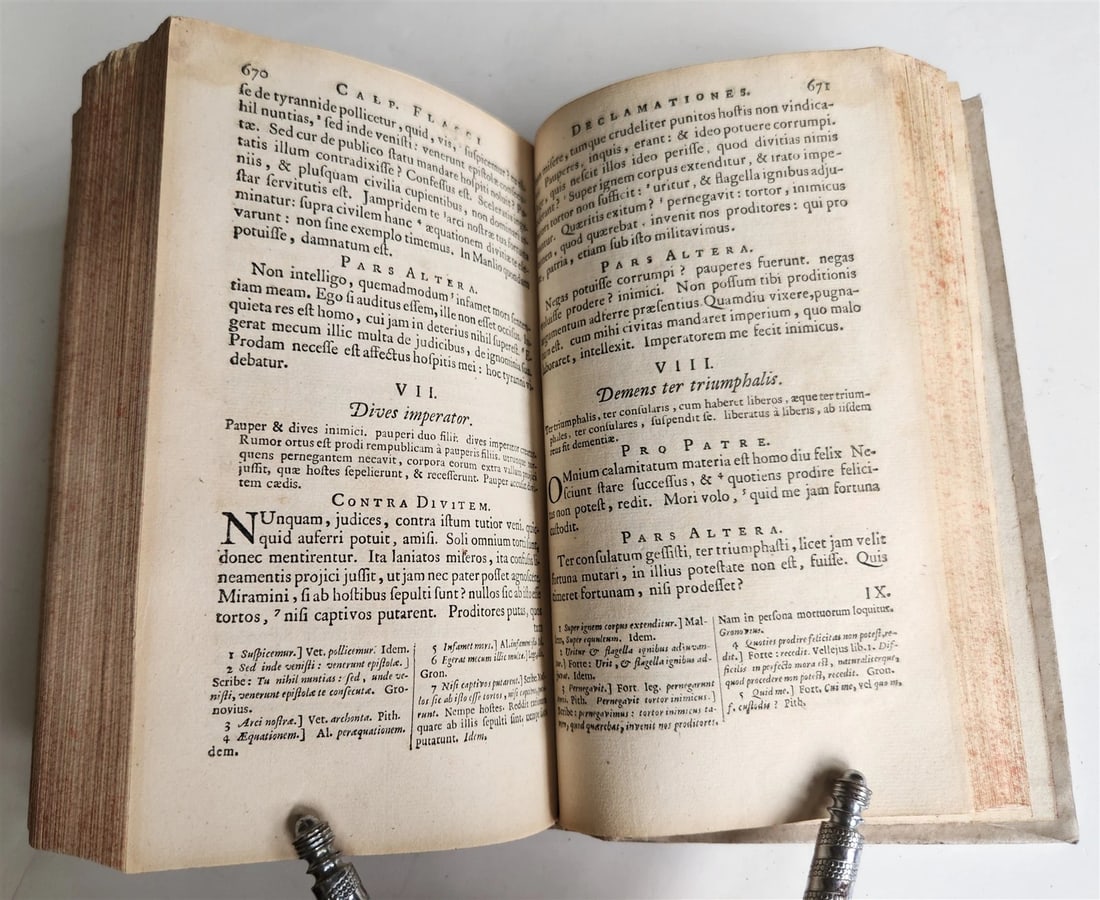 1665 Declamationes by QUINTILLIANUS antique vellum bound - 6