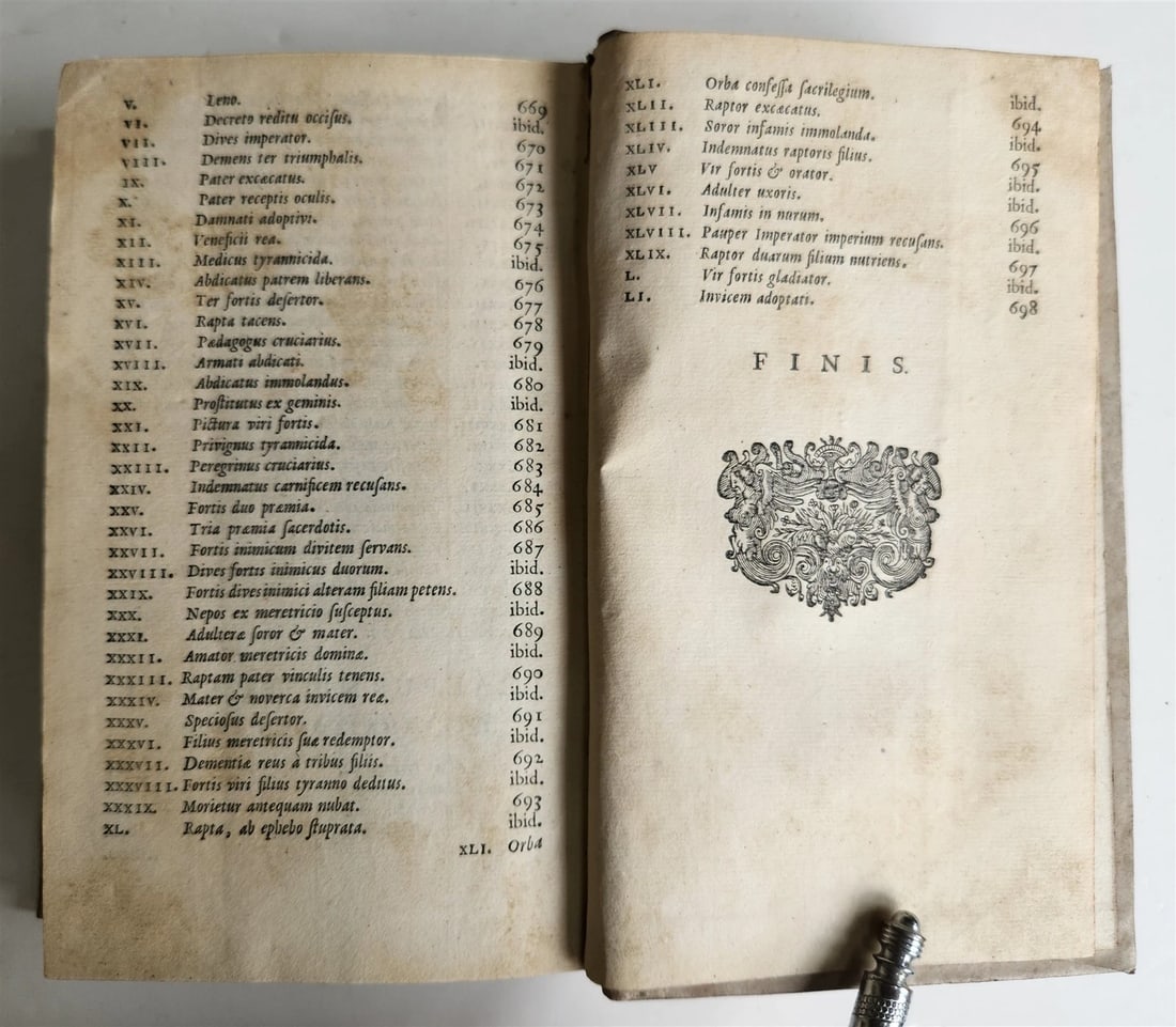 1665 Declamationes by QUINTILLIANUS antique vellum bound - 7