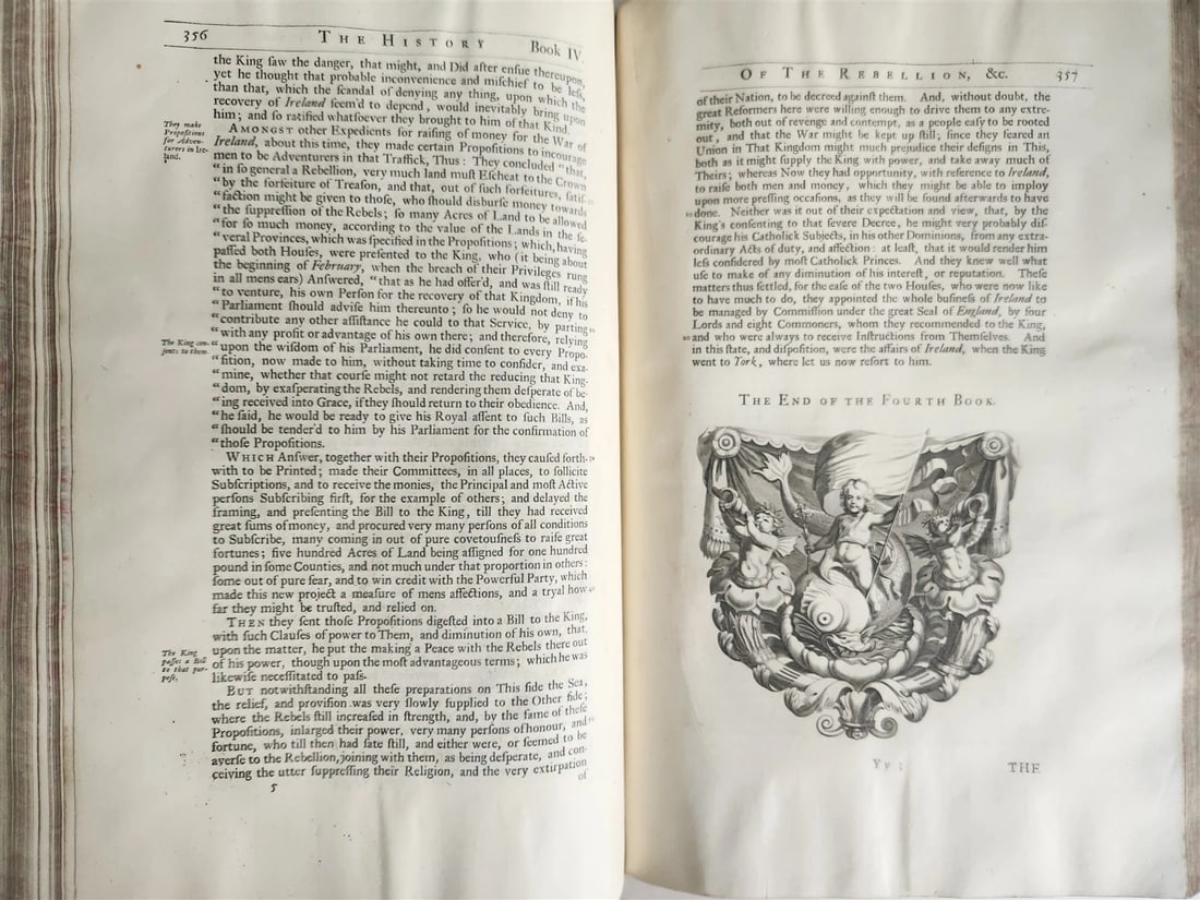 1707 HISTORY of REBELLION & CIVIL WARS in ENGLAND BEGUN in 1641 antique 4 FOLIOS - 10