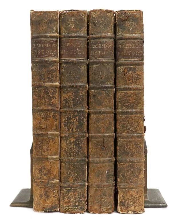 1707 HISTORY of REBELLION & CIVIL WARS in ENGLAND BEGUN in 1641 antique 4 FOLIOS: Title: 1707 HISTORY of REBELLION & CIVIL WARS in ENGLAND BEGUN in 1641 antique 4 FOLIOS Description: Clarendon, Edward, Earl of (Hyde, Edward). THE HISTORY OF THE REBELLION AND CIVIL WARS IN ENGLAND,