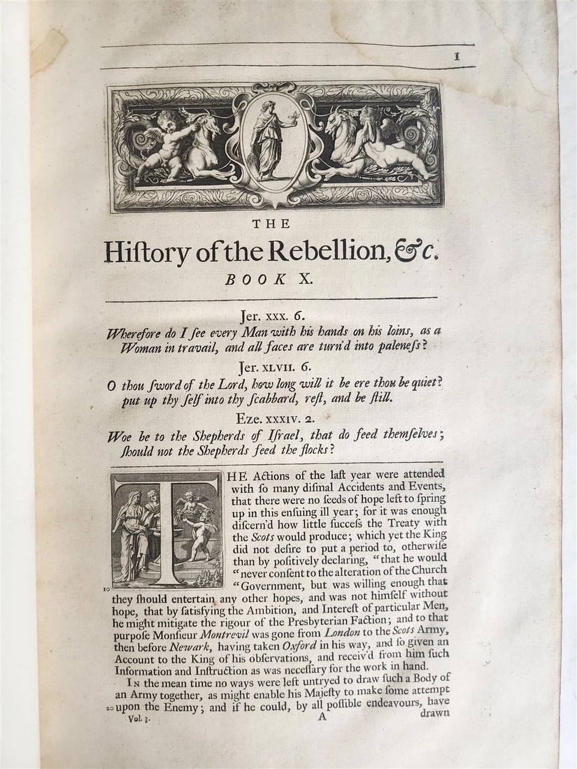 1707 HISTORY of REBELLION & CIVIL WARS in ENGLAND BEGUN in 1641 antique 4 FOLIOS - 20
