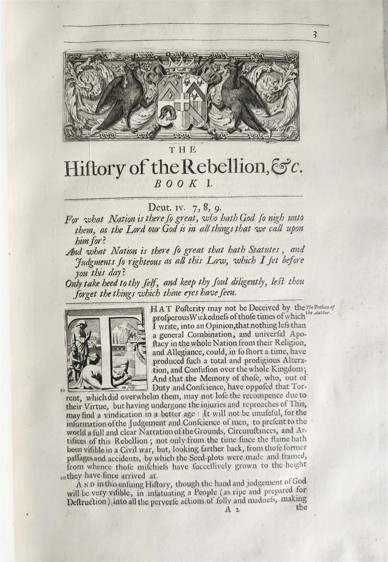 1707 HISTORY of REBELLION & CIVIL WARS in ENGLAND BEGUN in 1641 antique 4 FOLIOS - 4