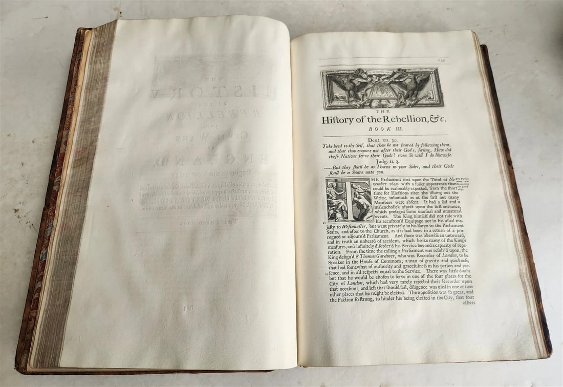1707 HISTORY of REBELLION & CIVIL WARS in ENGLAND BEGUN in 1641 antique 4 FOLIOS - 9