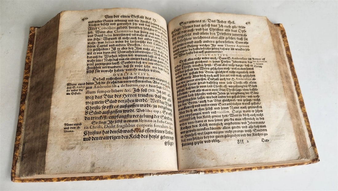 1596 THEOLOGY in GERMAN by Johannes Pistorius antique - 4