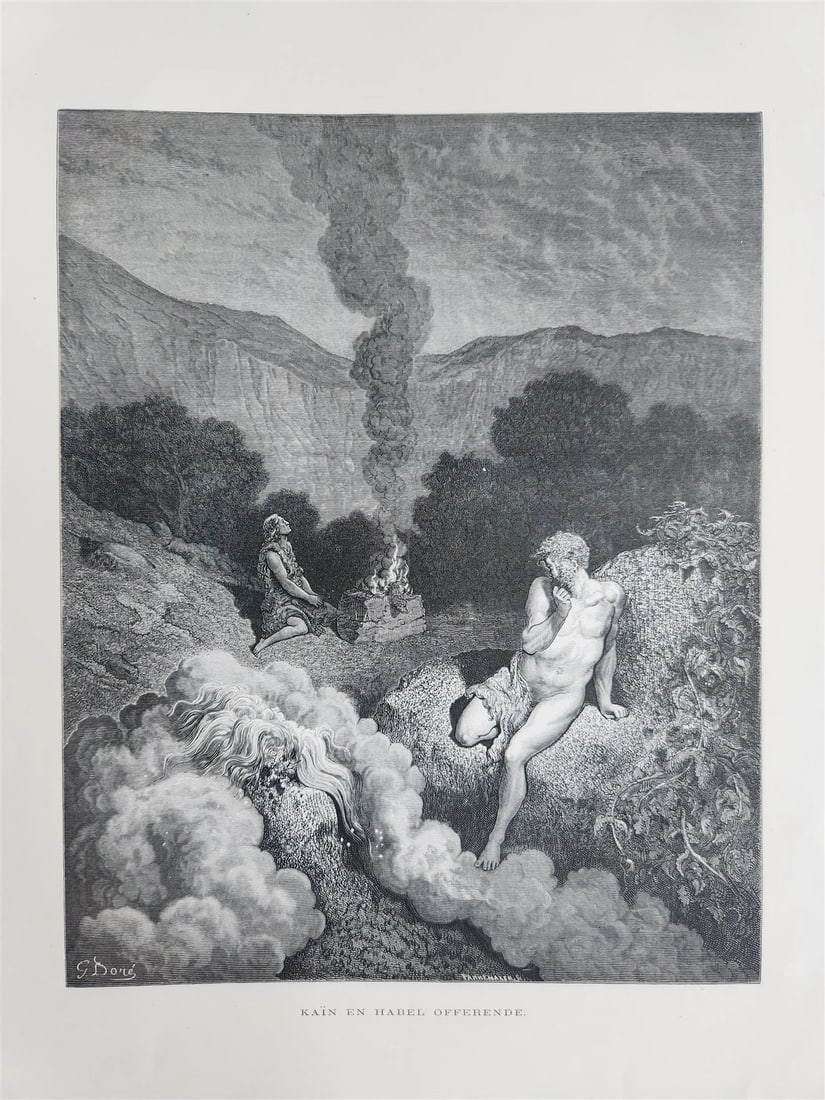 1870 BIBLE in DUTCH GUSTAVE DORE LLUSTRATED MASSIVE FOLIO antique 200 plates - 10