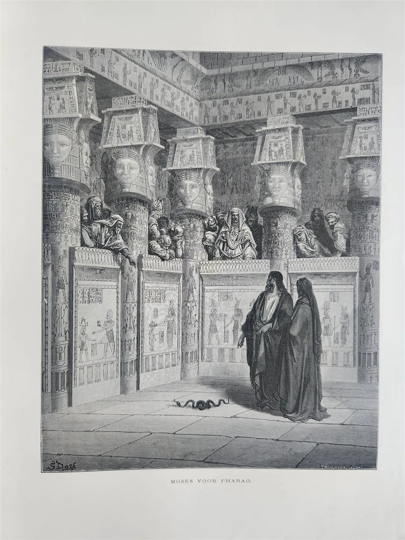 1870 BIBLE in DUTCH GUSTAVE DORE LLUSTRATED MASSIVE FOLIO antique 200 plates - 20