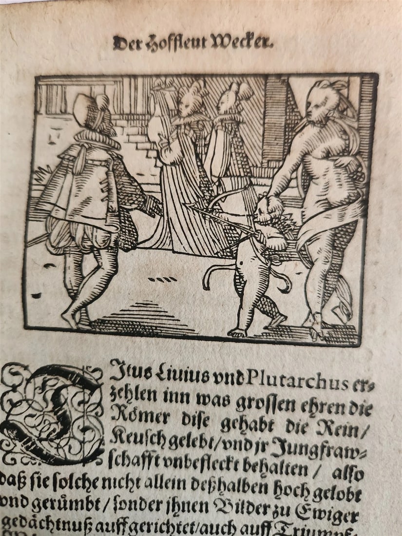 1593 ILLUSTRATED GERMAN COURT RULES antique 16th century VELLUM BINDING rare - 16