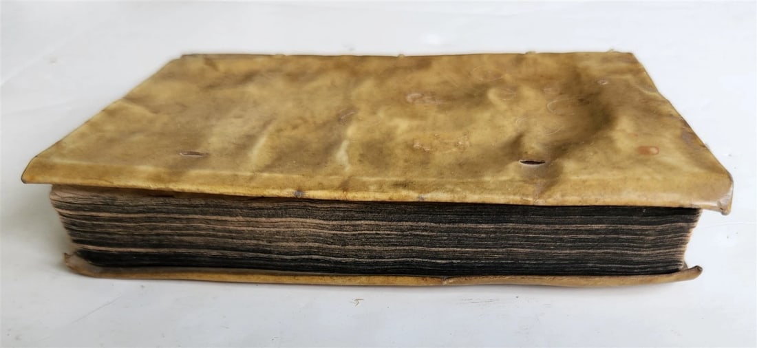 1593 ILLUSTRATED GERMAN COURT RULES antique 16th century VELLUM BINDING rare - 17