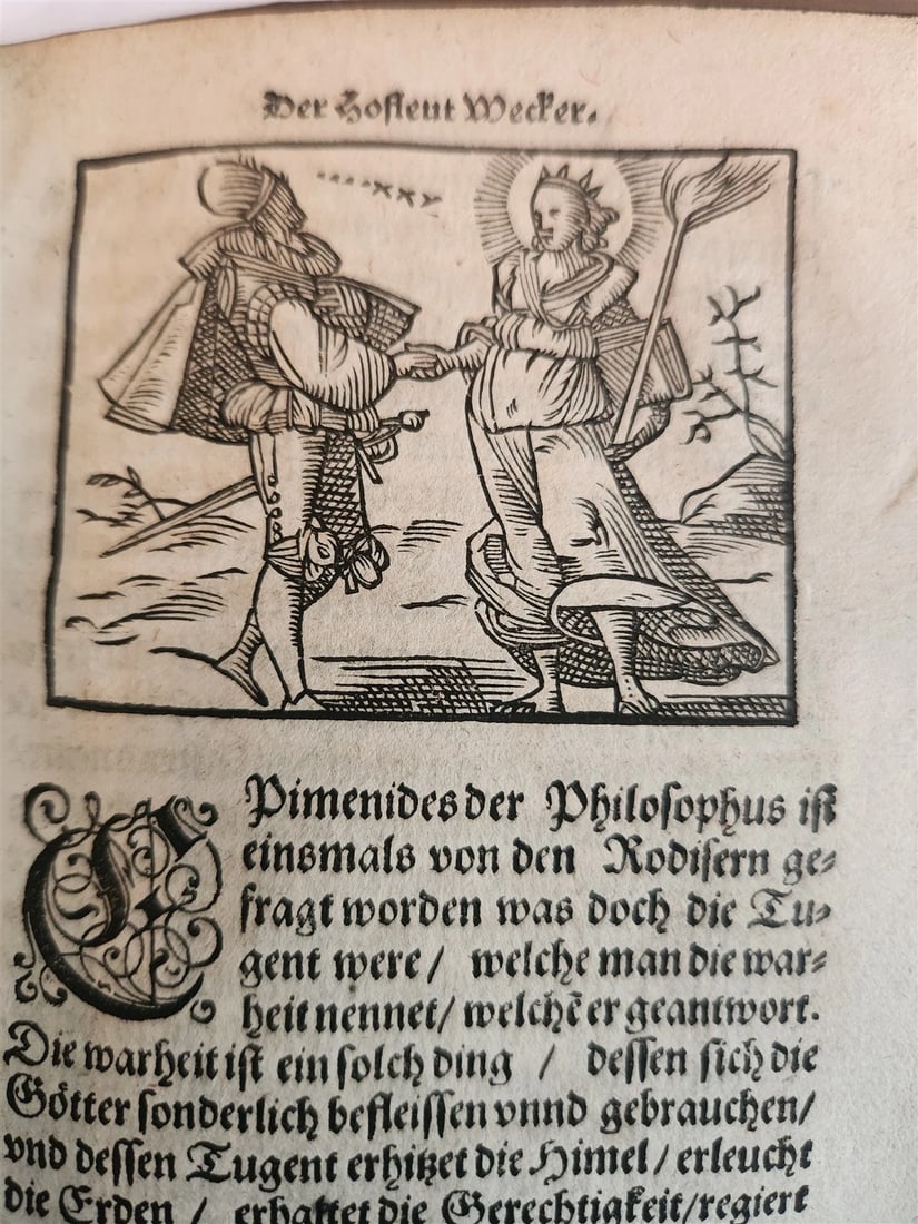 1593 ILLUSTRATED GERMAN COURT RULES antique 16th century VELLUM BINDING rare - 19
