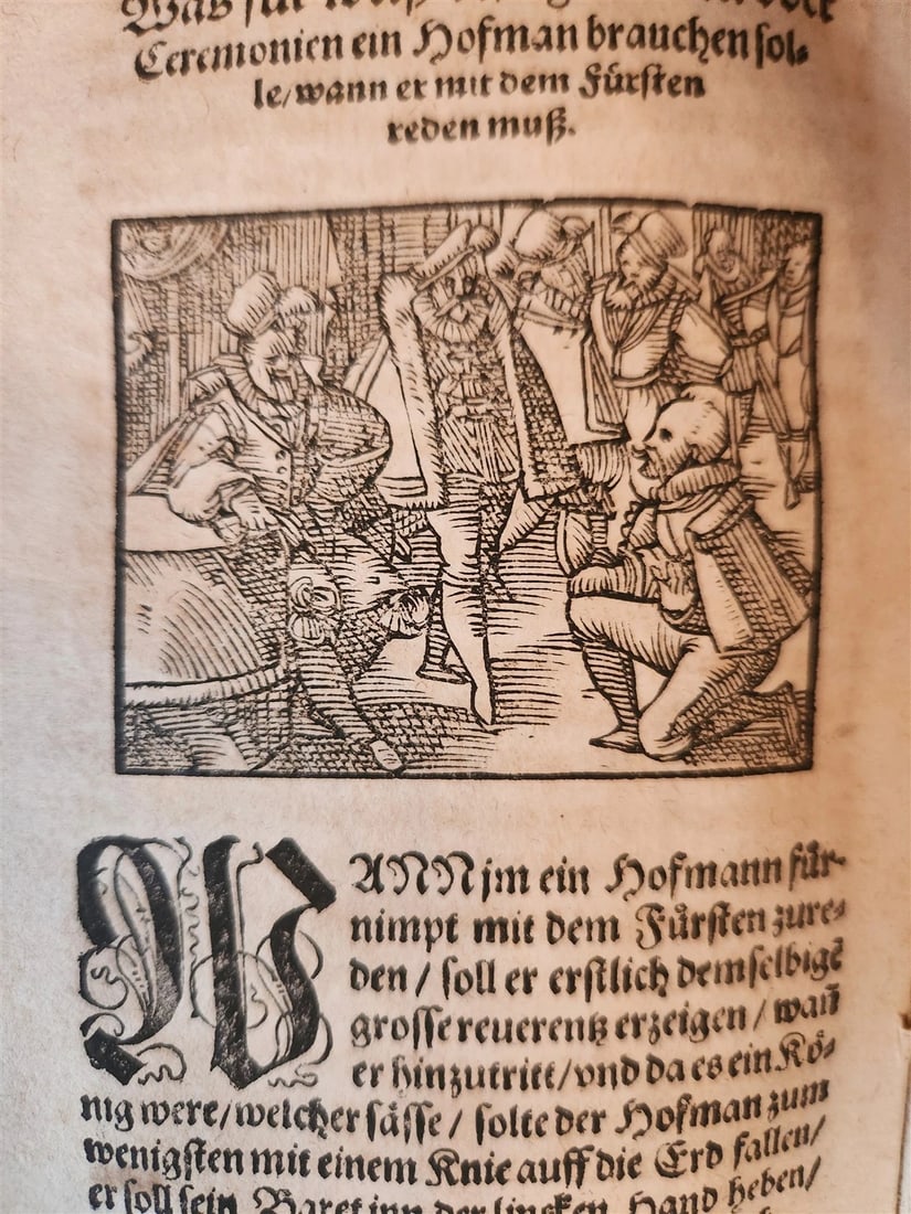 1593 ILLUSTRATED GERMAN COURT RULES antique 16th century VELLUM BINDING rare - 8