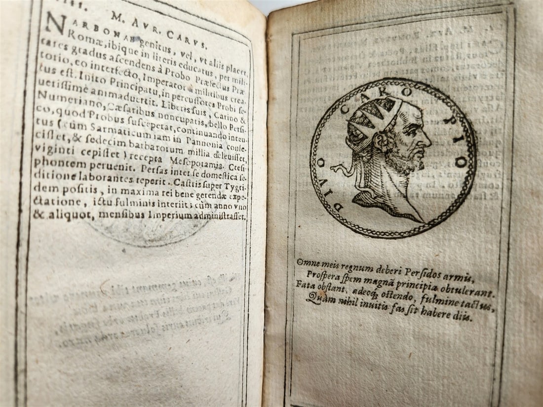 1599 IMAGES OF ROMAN EMPERORS antique ILLUSTRATED Plantin Press - 12