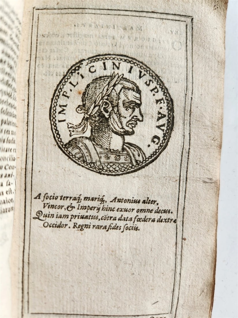 1599 IMAGES OF ROMAN EMPERORS antique ILLUSTRATED Plantin Press - 16