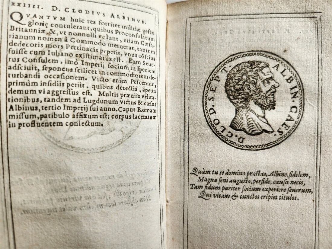 1599 IMAGES OF ROMAN EMPERORS antique ILLUSTRATED Plantin Press - 2