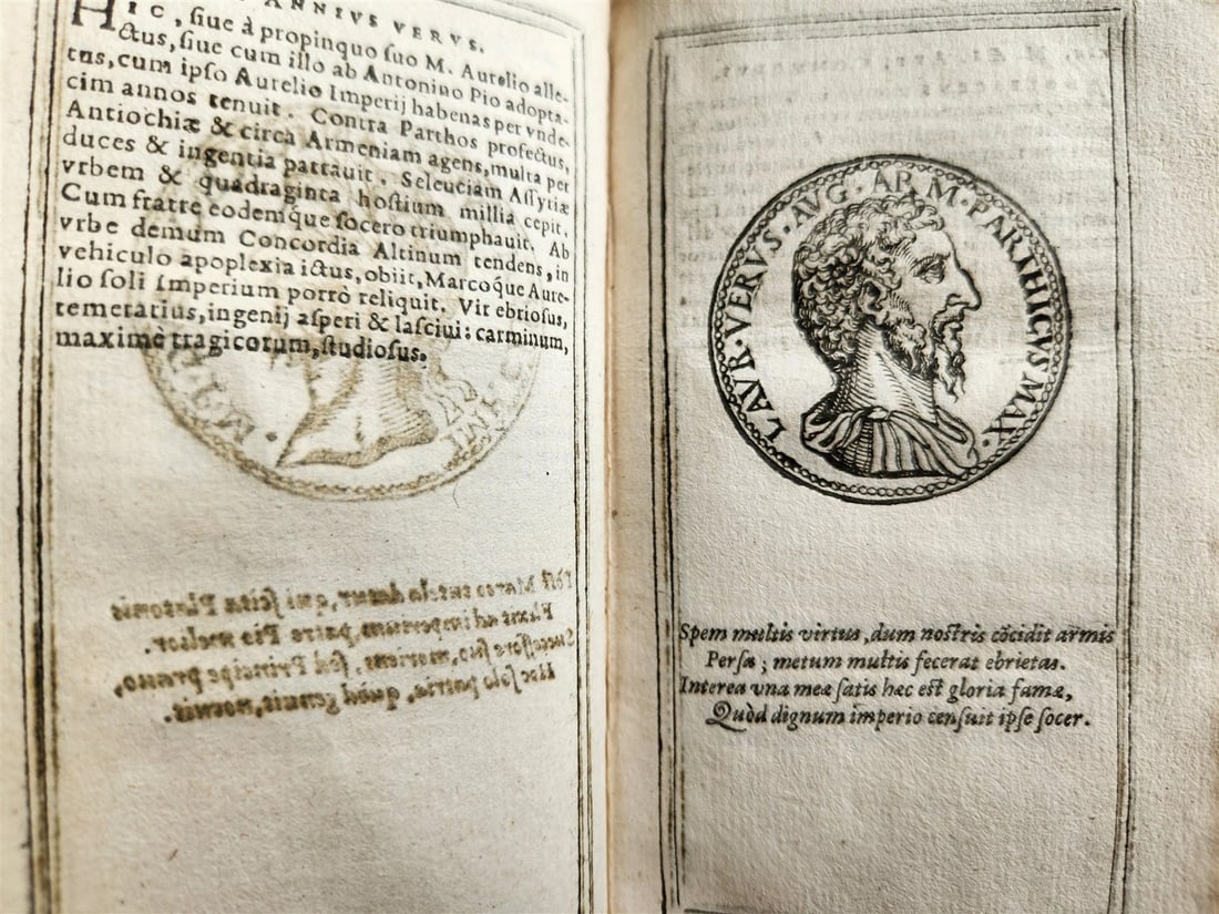1599 IMAGES OF ROMAN EMPERORS antique ILLUSTRATED Plantin Press - 7