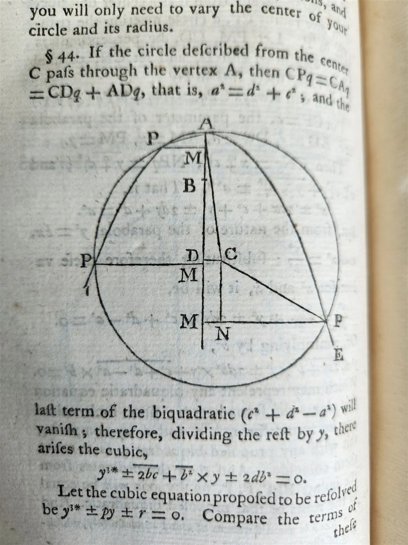 1771 Treatise of Algebra ILLUSTRATED antique in ENGLISH - 14