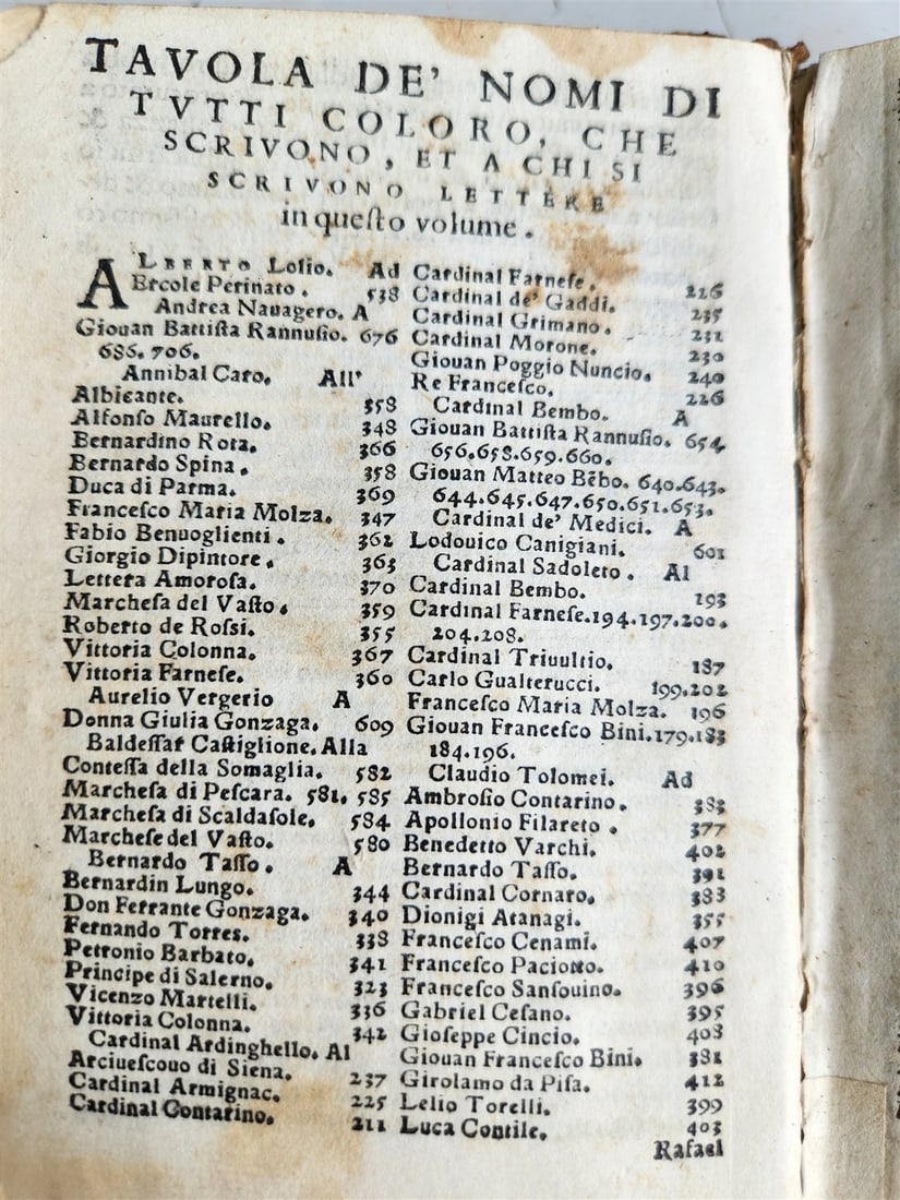 1564 LETTERE DI XIII. HUOMINI ILLUSTRI antique in ITALIAN 16th century - 6