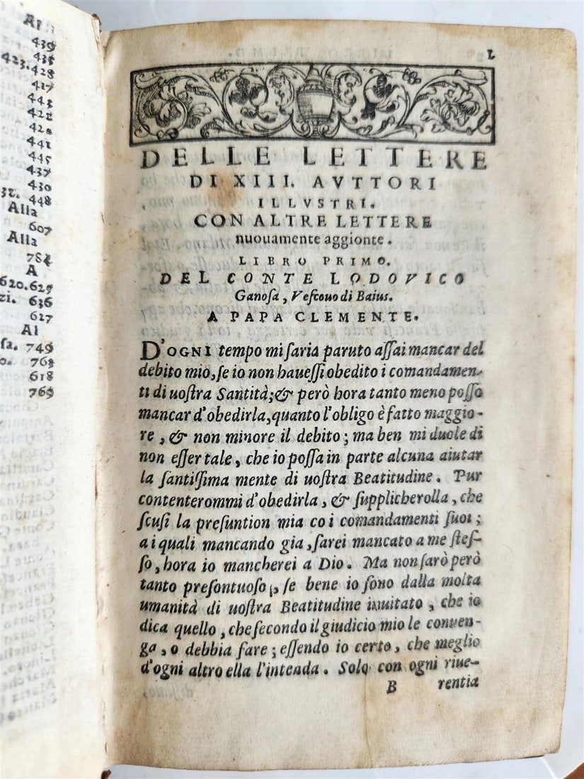 1564 LETTERE DI XIII. HUOMINI ILLUSTRI antique in ITALIAN 16th century - 7