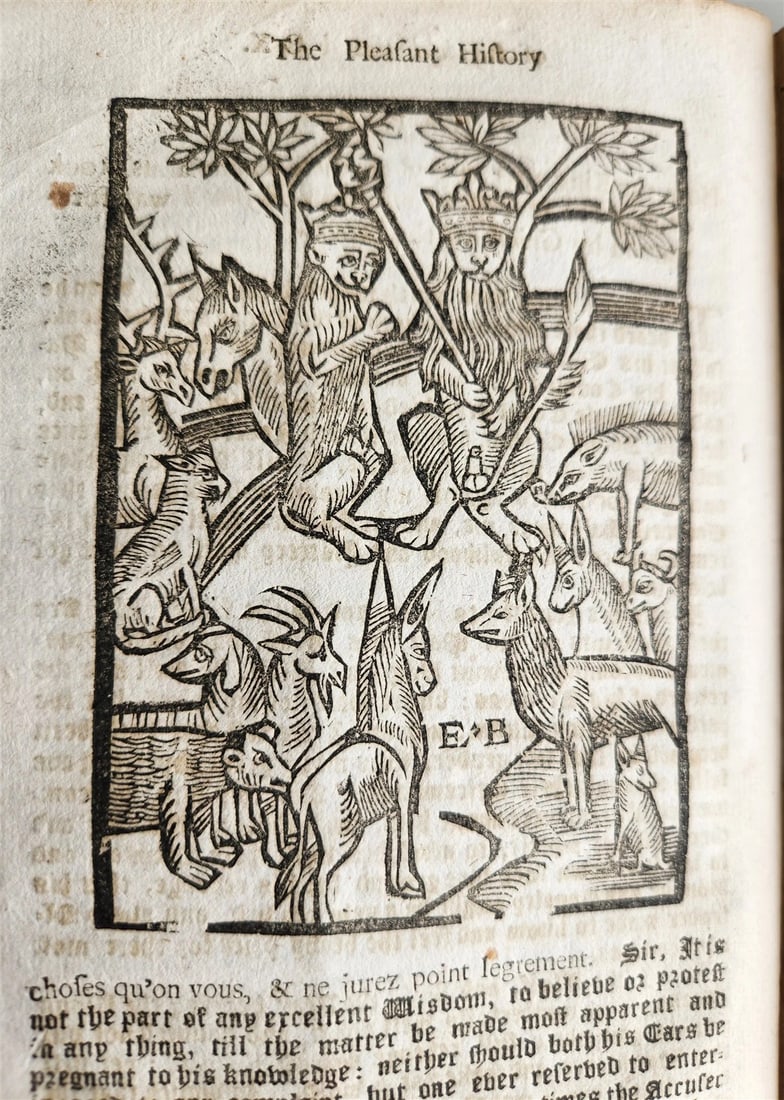 1701 REYNARD THE FOX in ENGLISH antique ILLUSTRATED w/ WOODCUTS - 15