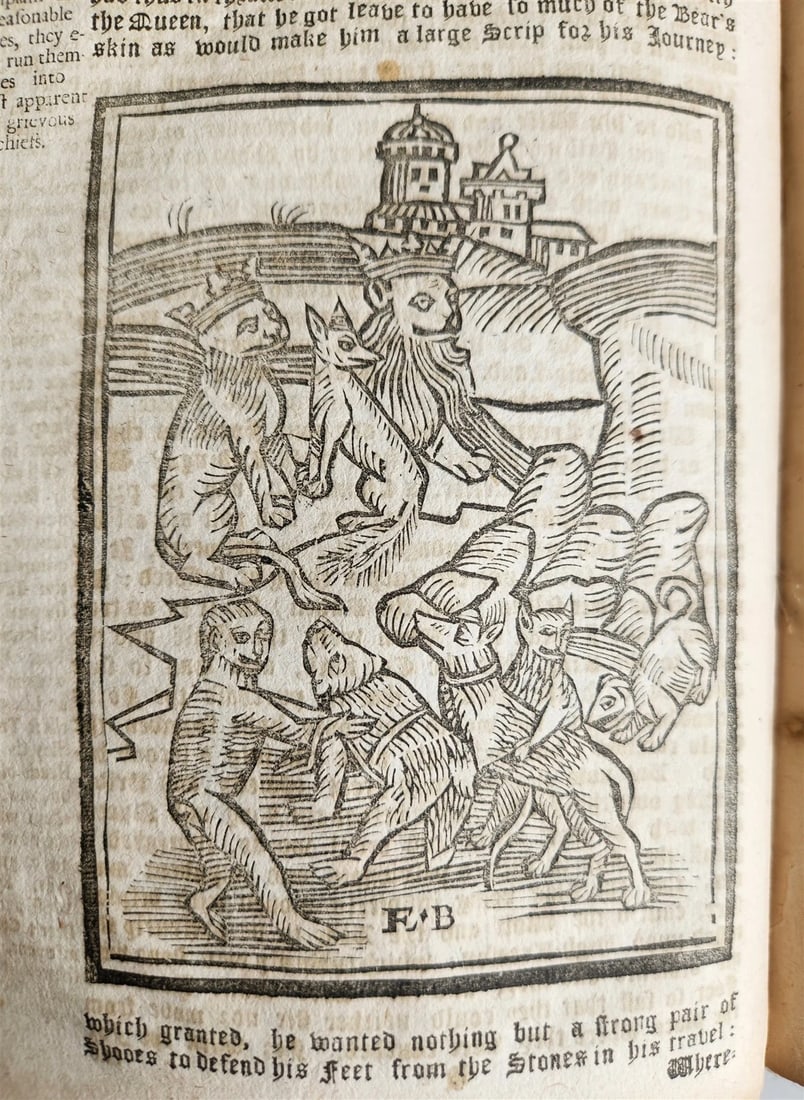 1701 REYNARD THE FOX in ENGLISH antique ILLUSTRATED w/ WOODCUTS - 18