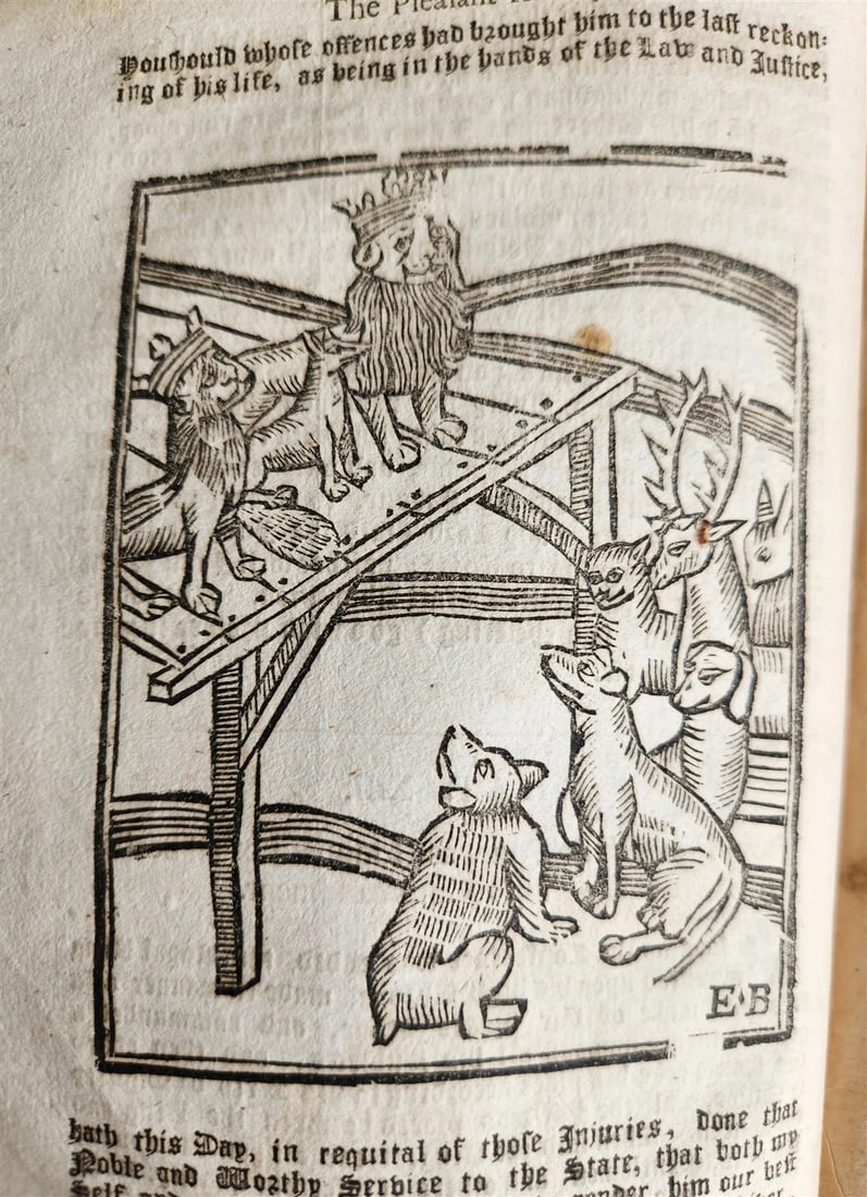 1701 REYNARD THE FOX in ENGLISH antique ILLUSTRATED w/ WOODCUTS - 19