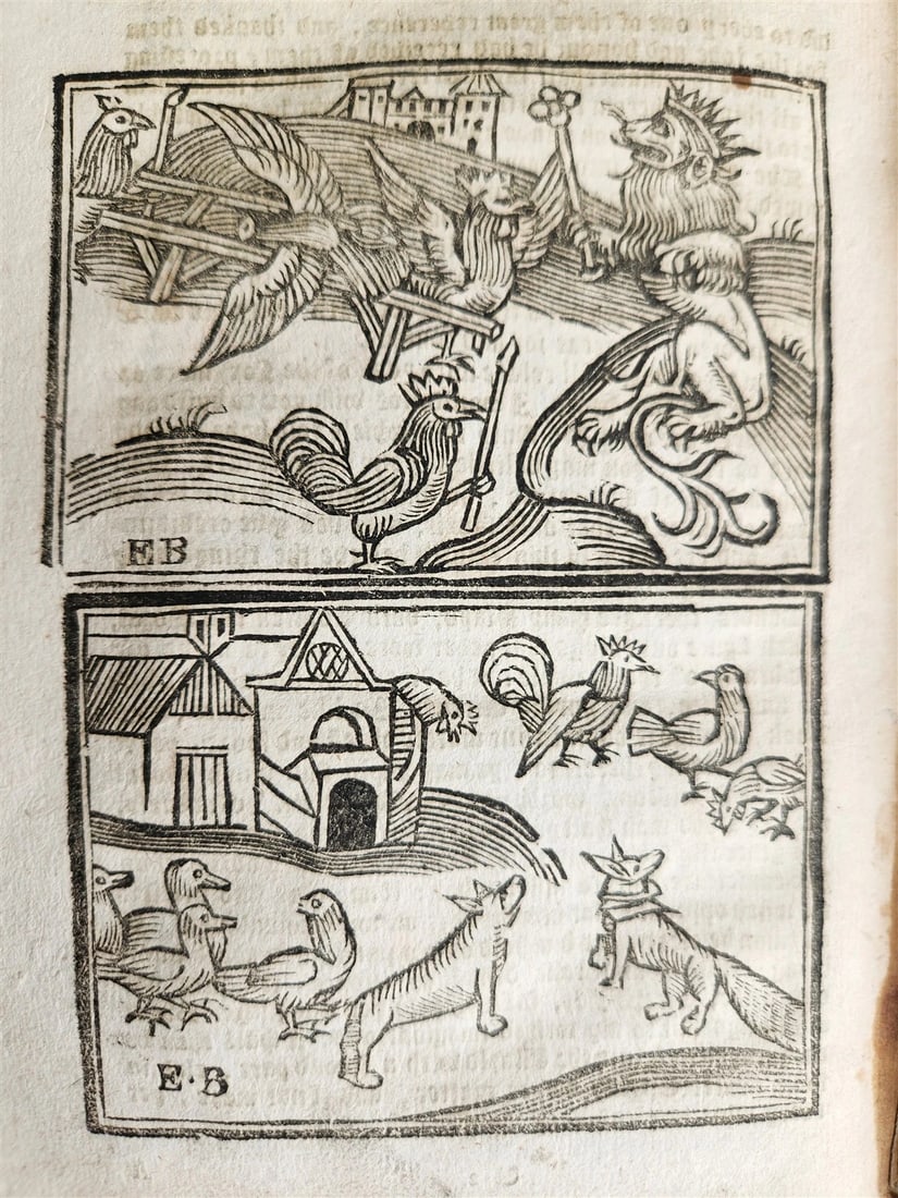 1701 REYNARD THE FOX in ENGLISH antique ILLUSTRATED w/ WOODCUTS - 2