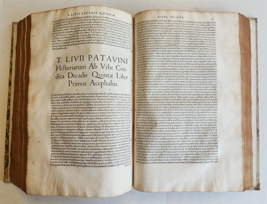 1542 ROMAN HISTORY by TITUS LIVIUS antique 16th CENTURY FOLIO - 15