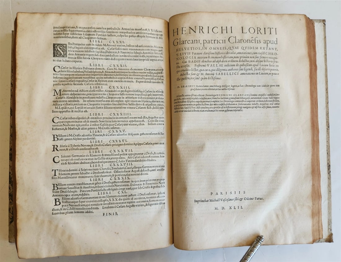 1542 ROMAN HISTORY by TITUS LIVIUS antique 16th CENTURY FOLIO - 8