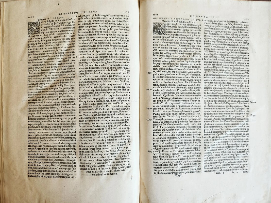 1547 Joannes CHRYSOSTOMUS OPERA antique 16th CENTURY FOLIO - 13