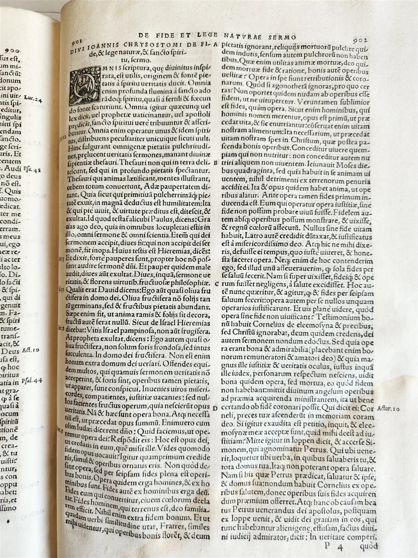 1547 Joannes CHRYSOSTOMUS OPERA antique 16th CENTURY FOLIO - 15
