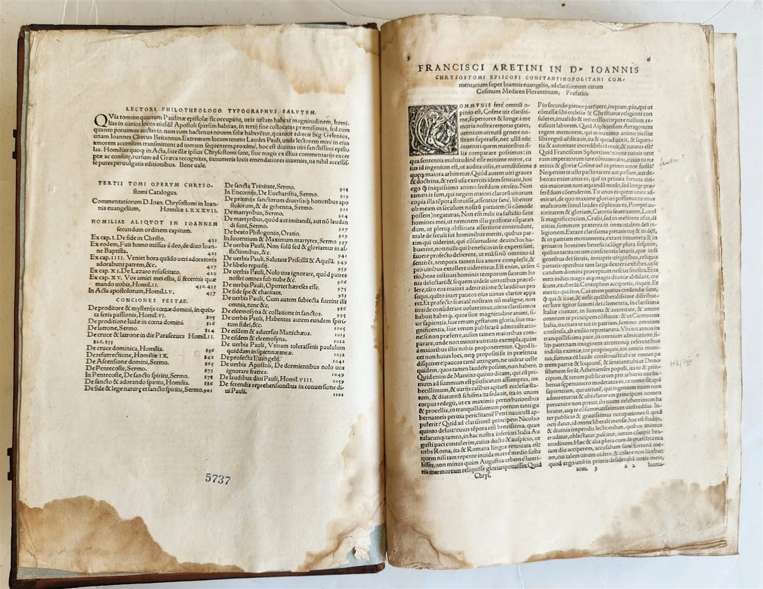 1547 Joannes CHRYSOSTOMUS OPERA antique 16th CENTURY FOLIO - 4
