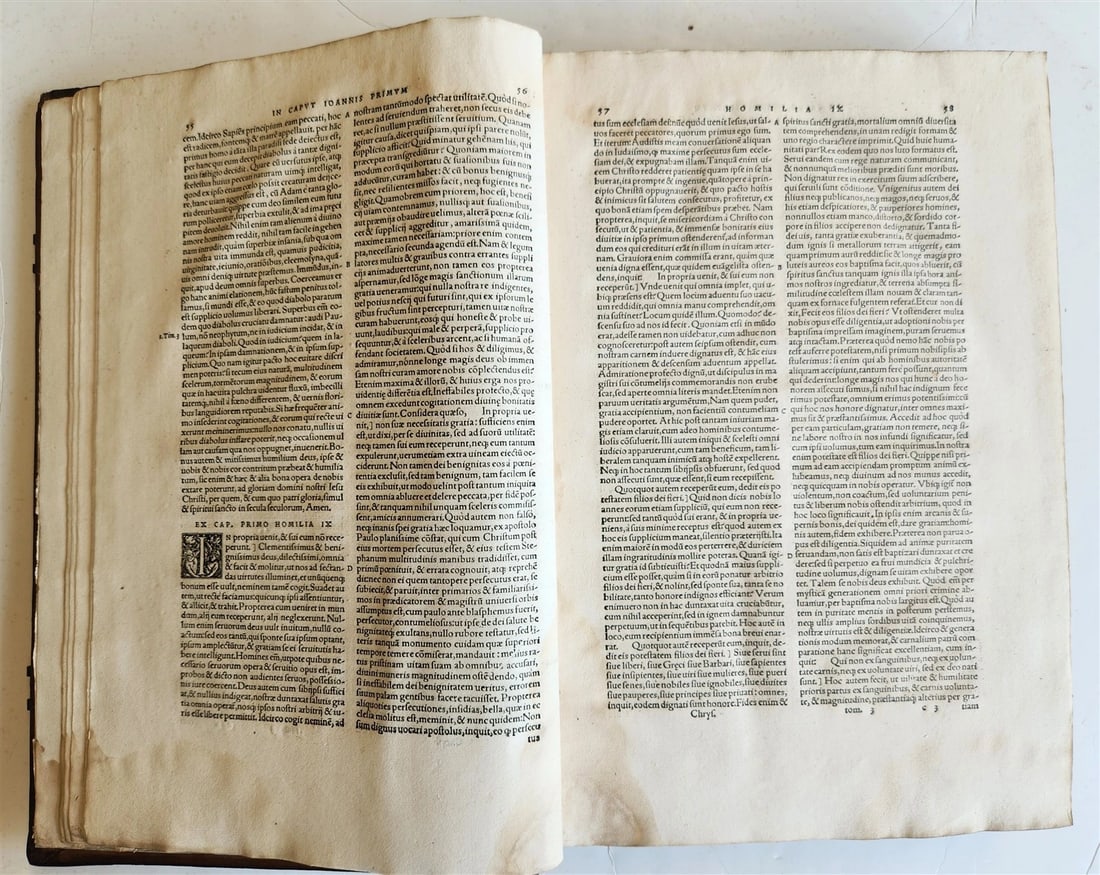 1547 Joannes CHRYSOSTOMUS OPERA antique 16th CENTURY FOLIO - 8