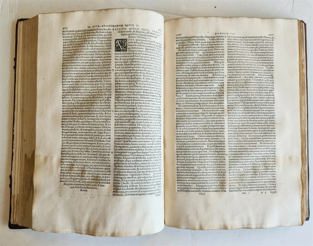 1547 Joannes CHRYSOSTOMUS OPERA antique 16th CENTURY FOLIO - 9