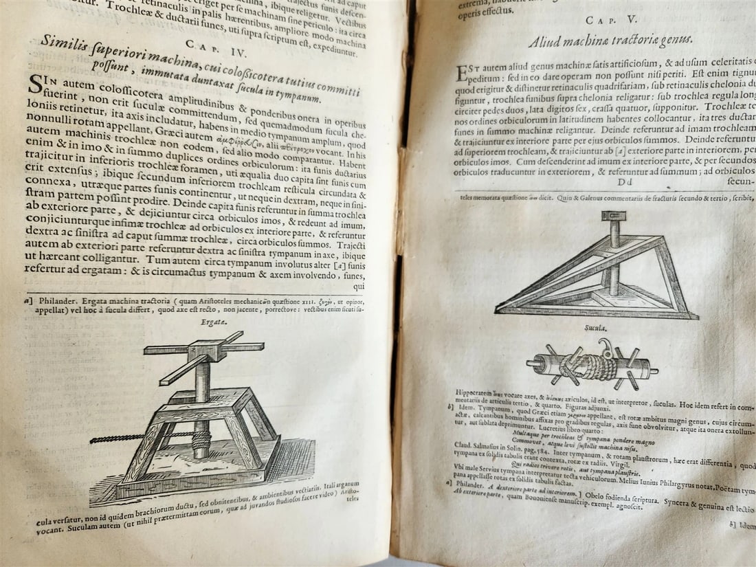 1649 ARCHITECTURE by VITRUVIUS antique ILLUSTRATED ELZEVIR FOLIO De Architectura - 10