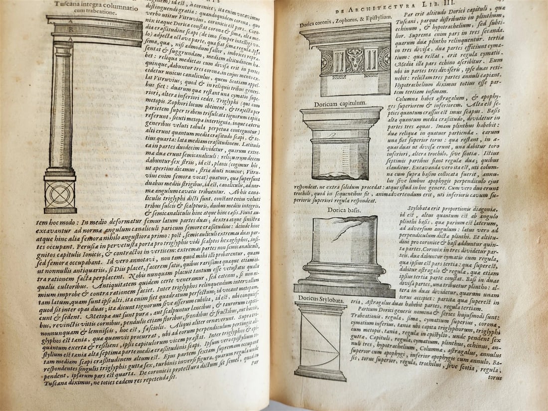 1649 ARCHITECTURE by VITRUVIUS antique ILLUSTRATED ELZEVIR FOLIO De Architectura - 17