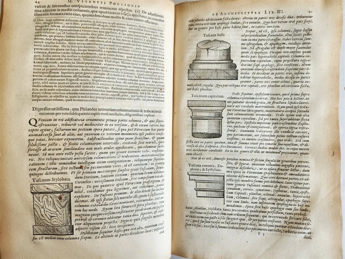 1649 ARCHITECTURE by VITRUVIUS antique ILLUSTRATED ELZEVIR FOLIO De Architectura - 18