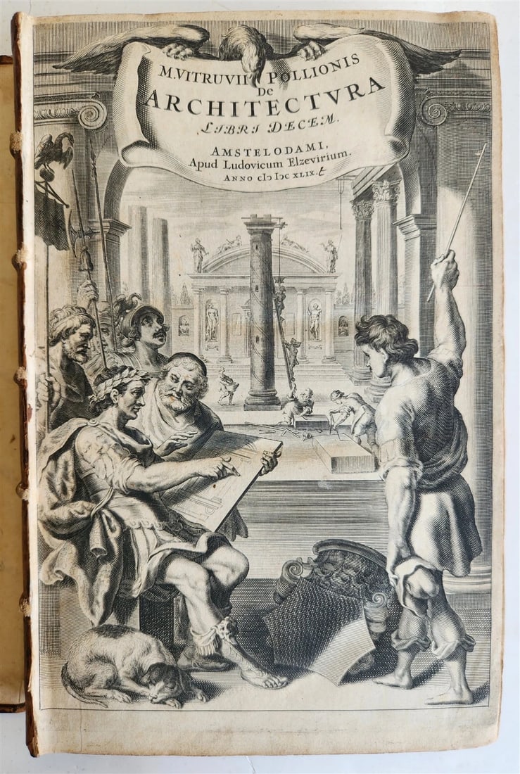 1649 ARCHITECTURE by VITRUVIUS antique ILLUSTRATED ELZEVIR FOLIO De Architectura (1 of 20)