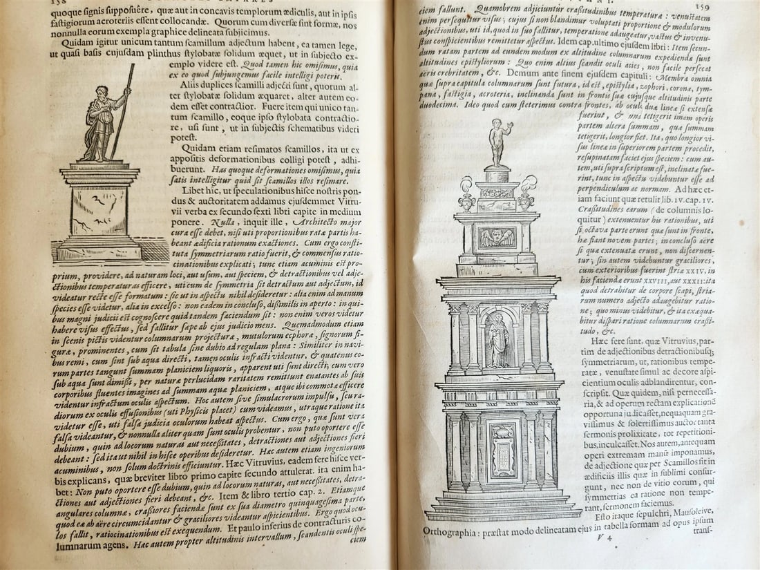 1649 ARCHITECTURE by VITRUVIUS antique ILLUSTRATED ELZEVIR FOLIO De Architectura - 5