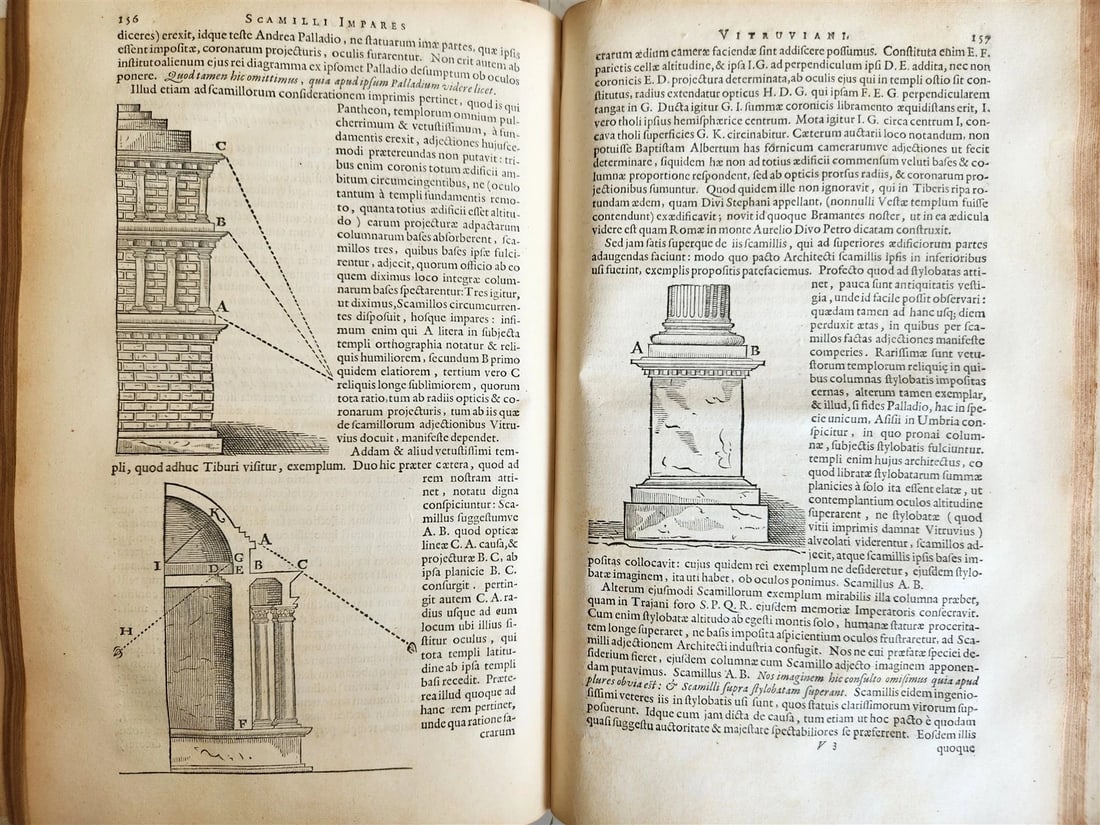 1649 ARCHITECTURE by VITRUVIUS antique ILLUSTRATED ELZEVIR FOLIO De Architectura - 6