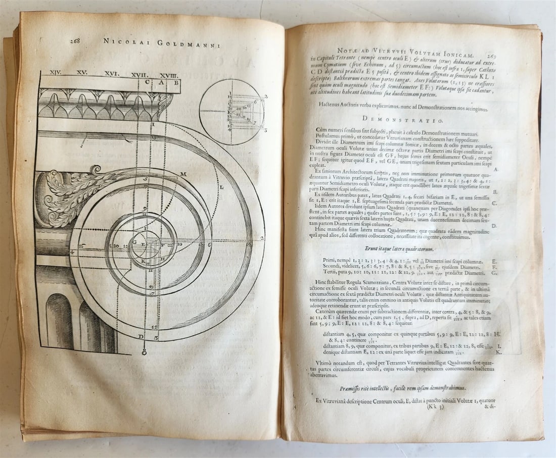 1649 ARCHITECTURE by VITRUVIUS antique ILLUSTRATED ELZEVIR FOLIO De Architectura - 8