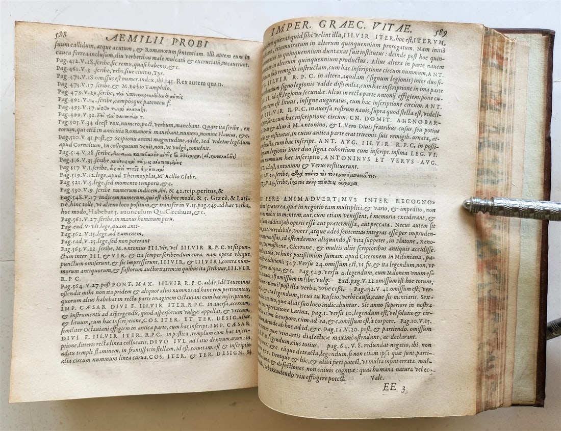 1569 Cornelius NEPOS Liber de vita excellentium imperatorum 16th CENTURY antique - 11