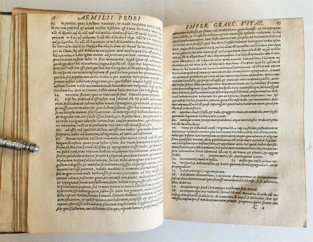 1569 Cornelius NEPOS Liber de vita excellentium imperatorum 16th CENTURY antique - 7