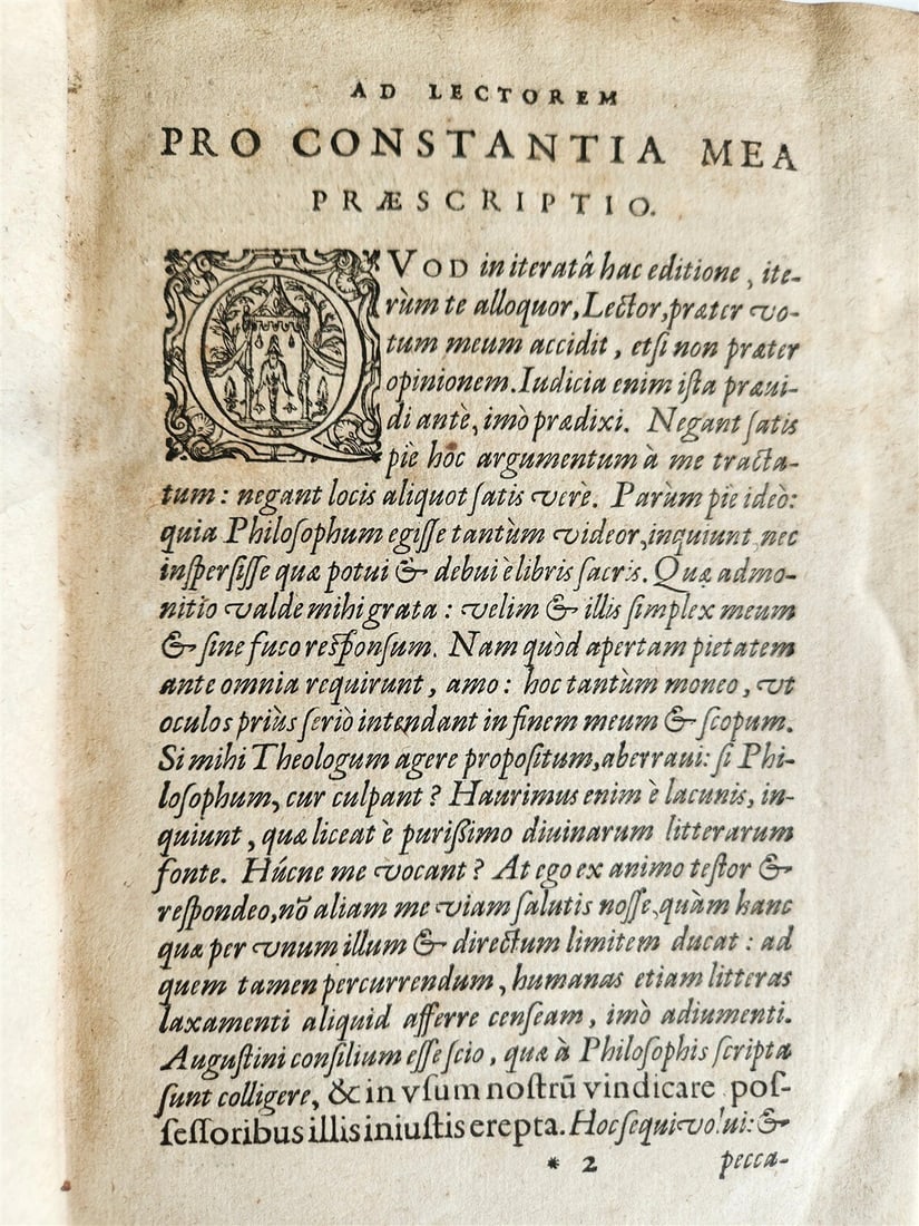1615 LIPSIUS PHILOSOPHICAL DIALOGUE antique PLANTIN PRESS De constantia VELLUM - 11