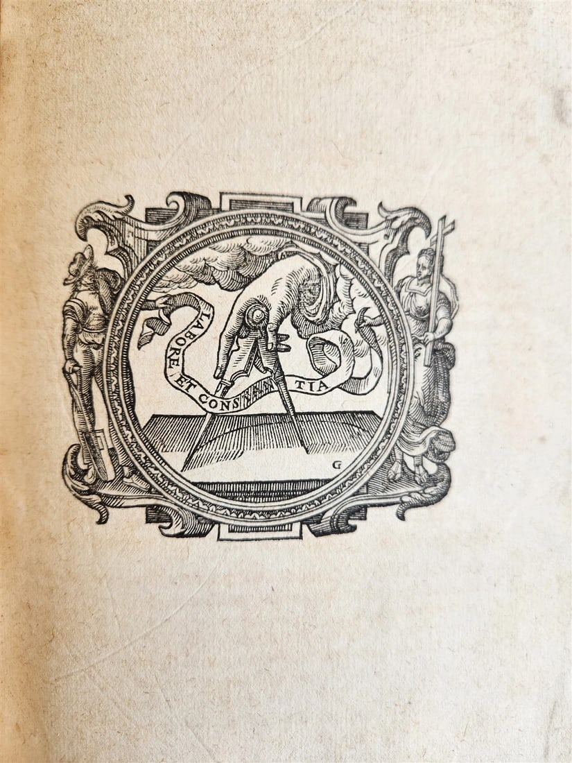 1615 LIPSIUS PHILOSOPHICAL DIALOGUE antique PLANTIN PRESS De constantia VELLUM - 6