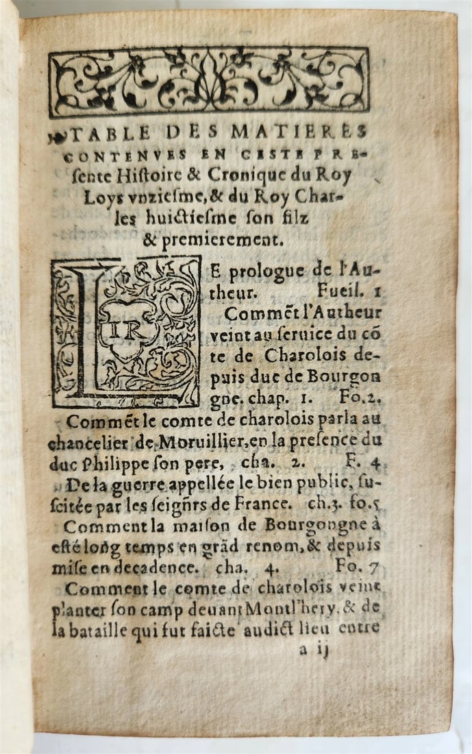 1560 HISTORY of FRANCE by Philippe de Commines antique Reign of King Louis XI - 6