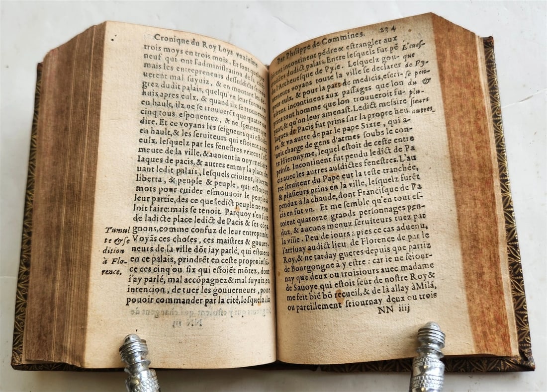 1560 HISTORY of FRANCE by Philippe de Commines antique Reign of King Louis XI - 8