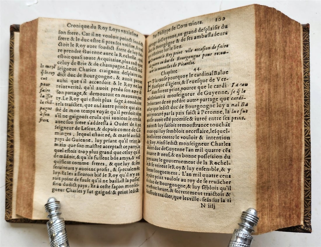 1560 HISTORY of FRANCE by Philippe de Commines antique Reign of King Louis XI - 9