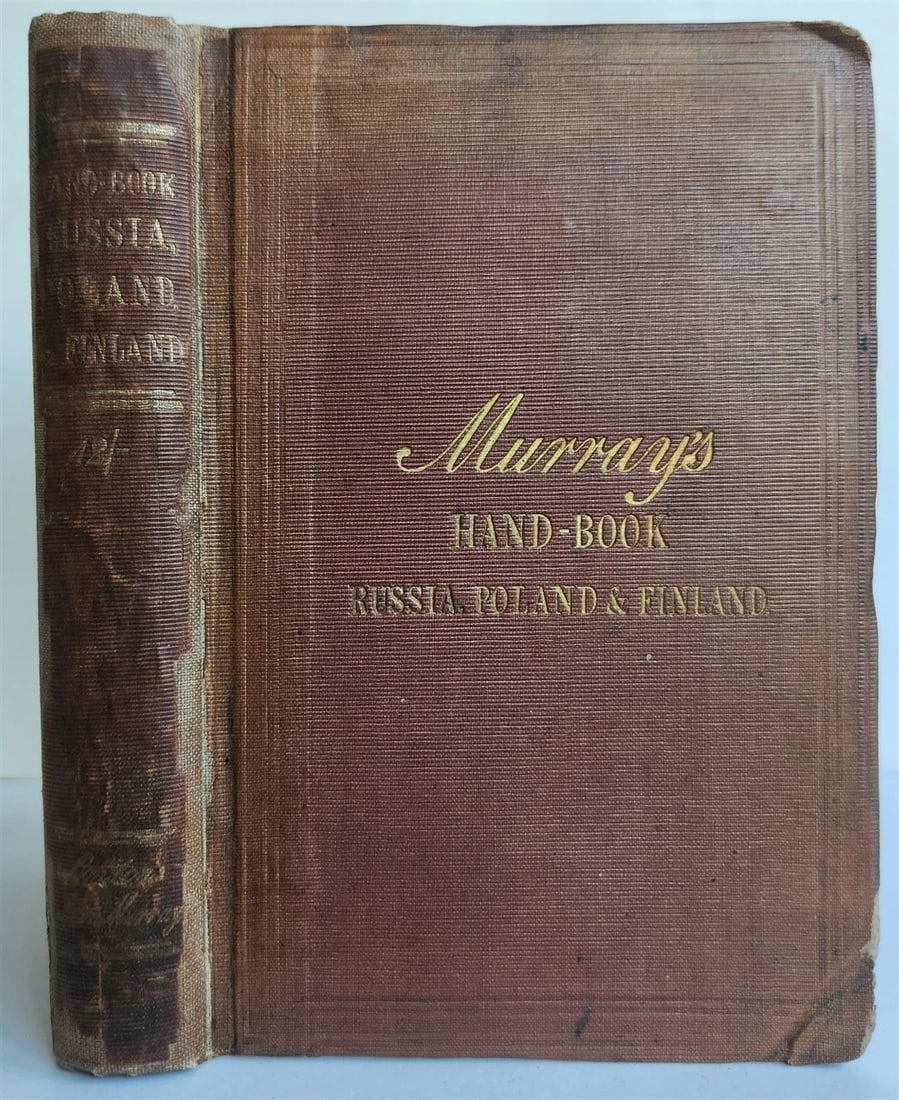 1865 HANDBOOK for TRAVELLERS in RUSSIA POLAND FINLAND antique ILLUSTRATED w/ MAP (1 of 11)