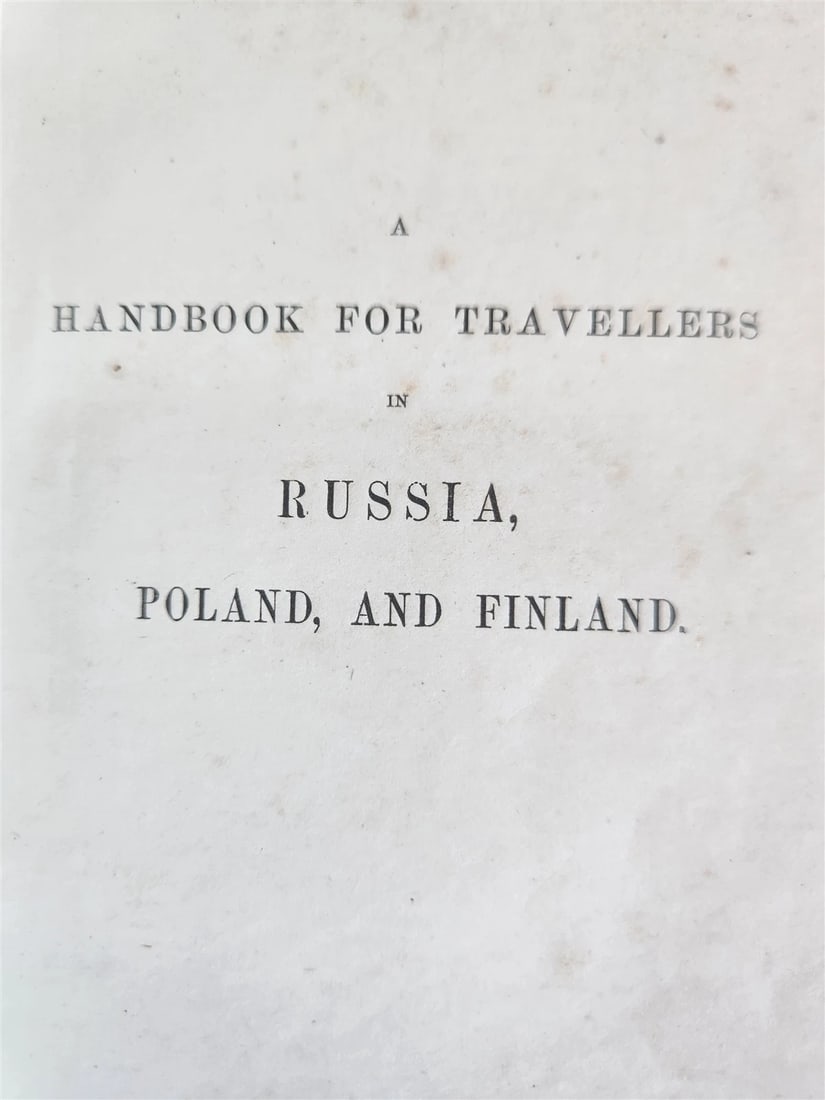 1865 HANDBOOK for TRAVELLERS in RUSSIA POLAND FINLAND antique ILLUSTRATED w/ MAP - 3