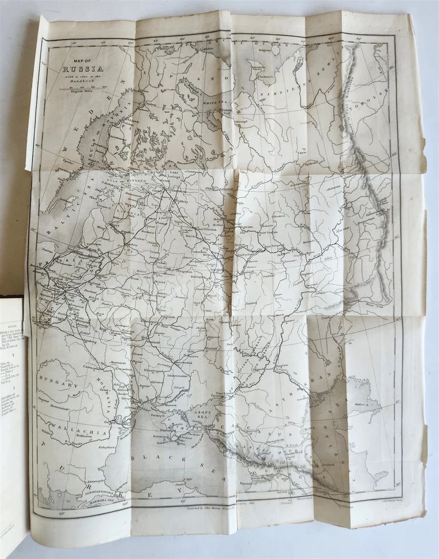 1865 HANDBOOK for TRAVELLERS in RUSSIA POLAND FINLAND antique ILLUSTRATED w/ MAP - 4