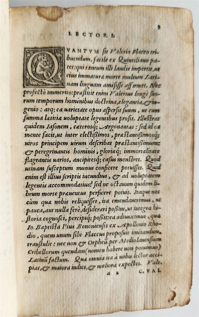 1548 ARGONAUTICA by VALERIUS FLACCUS antique POETRY vellim binding - 6